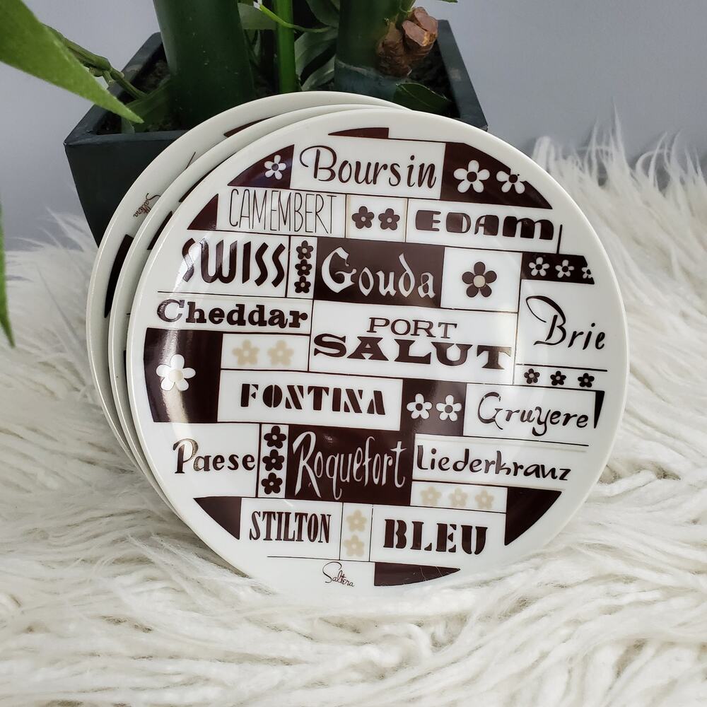 Saltera The Cheeseboard Design Vintage Retro Serving Plate Set